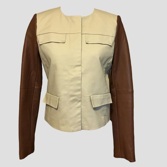 Jackets & Blazers - Michael Kors CUTE Cropped Leather Jacket - Size 6
